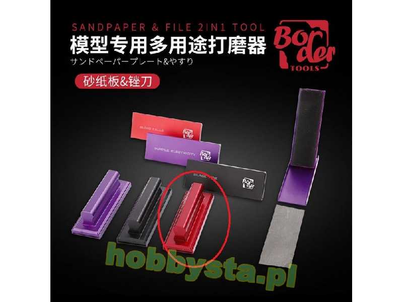 Grinding Plate & Sandpaper 2in1 Tool - Course Grit (Red) - zdjęcie 1 Grinding Plate & Sandpaper 2in1 Tool - Course Grit (Red) - zdjęcie 1