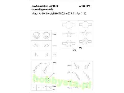 North-american B-25j Mitchell Strafer Camouflage Paint Mask (Des - zdjęcie 1