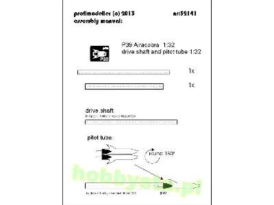 Bell P-39 Airacobra Pitot Tube And Drive Shaft (Designed To Be U - zdjęcie 1