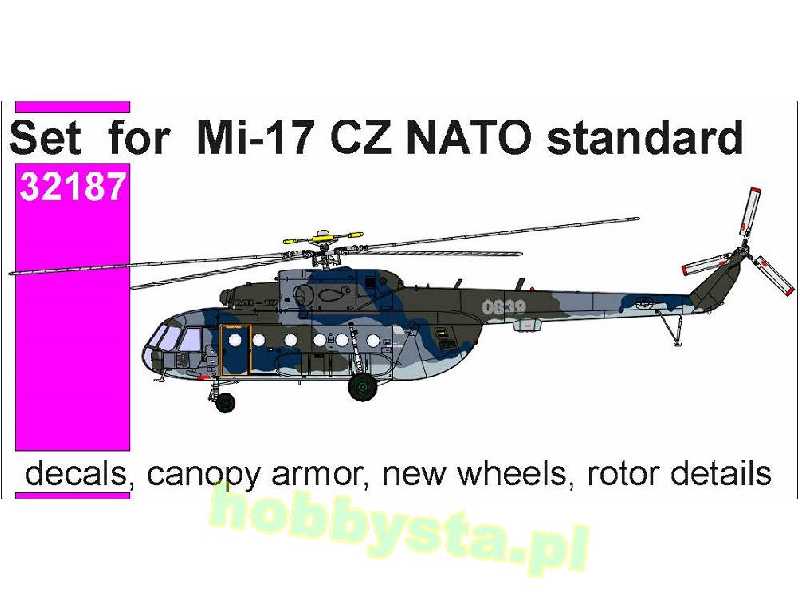 Set For Mi-17 Cz Nato Standard (Includes Decals, Canopy Armour, - zdjęcie 1 Set For Mi-17 Cz Nato Standard (Includes Decals, Canopy Armour, - zdjęcie 1