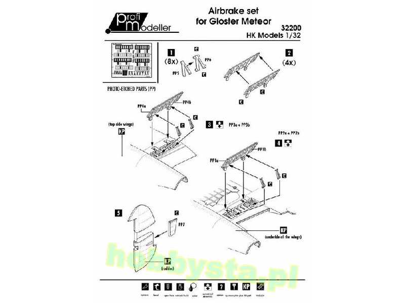 Gloster Meteor Mk.Iv Air Brakes (Designed To Be Farming With Hon - zdjęcie 1