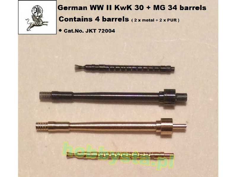 German WWii Kwk 30 + Mg 34 Barrel (2x Metal + 2x Pur) - zdjęcie 1 German WWii Kwk 30 + Mg 34 Barrel (2x Metal + 2x Pur) - zdjęcie 1