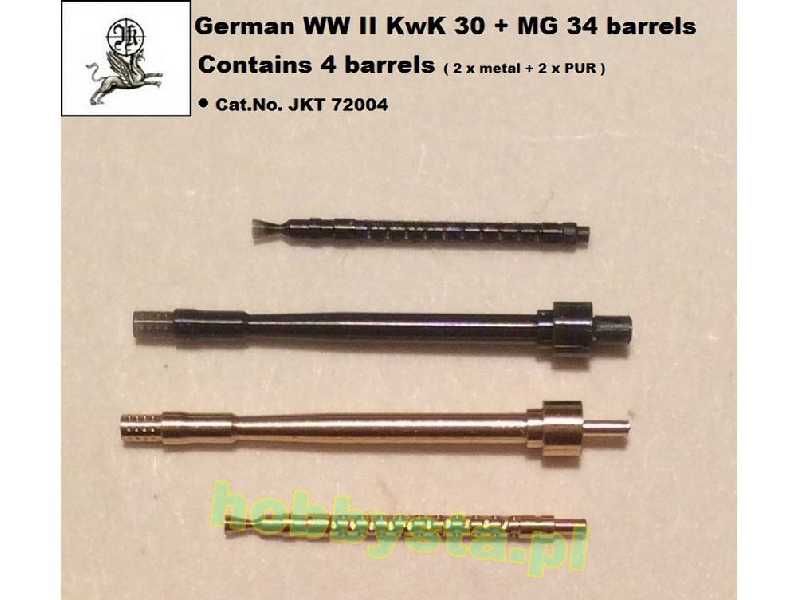 German WWii Kwk 30 + Mg 34 Barrel (2x Metal + 2x Pur) - zdjęcie 1