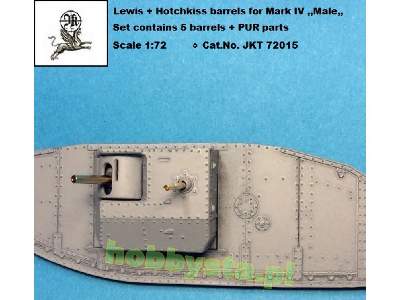 Lewis 7.7mm + Hotchkiss 57mm Barrels For Mark Iv Male (Designed  - zdjęcie 1