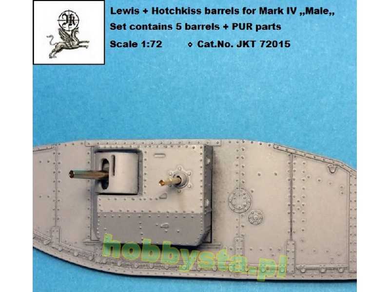 Lewis 7.7mm + Hotchkiss 57mm Barrels For Mark Iv Male (Designed - zdjęcie 1 Lewis 7.7mm + Hotchkiss 57mm Barrels For Mark Iv Male (Designed - zdjęcie 1