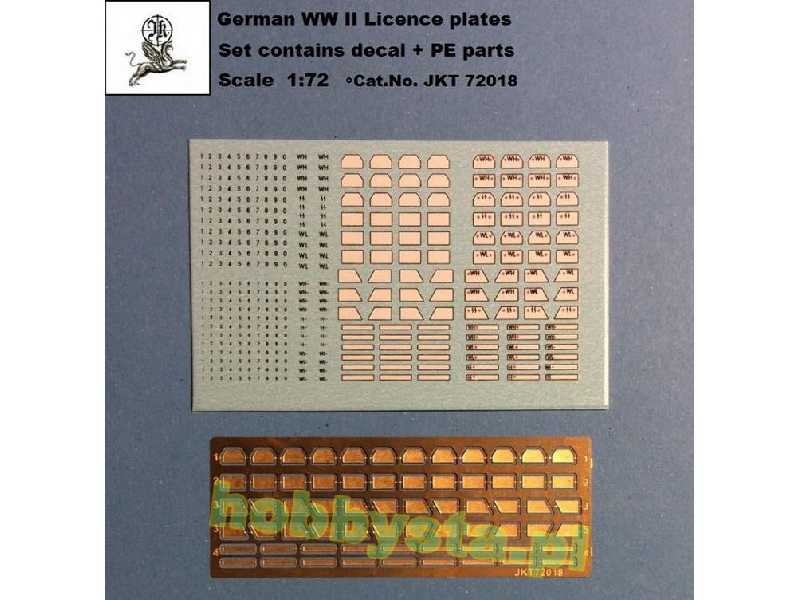 German WW Ii Licence Plates (Decal + Pe Parts) - zdjęcie 1 German WW Ii Licence Plates (Decal + Pe Parts) - zdjęcie 1