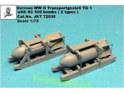 German WW Ii Transportgestell Tg 1 With Sc 500 Bombs (2types) - zdjęcie 1