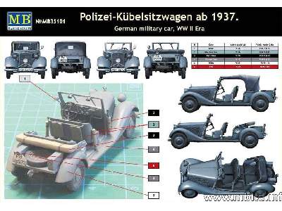 Niemiecki samochód Polizei-Kubelisitzwagen ab 1937 - zdjęcie 3