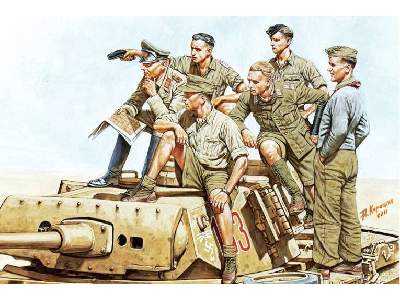 Figurki Rommel i załoga czołgu - DAK - II W.Ś. - zdjęcie 1