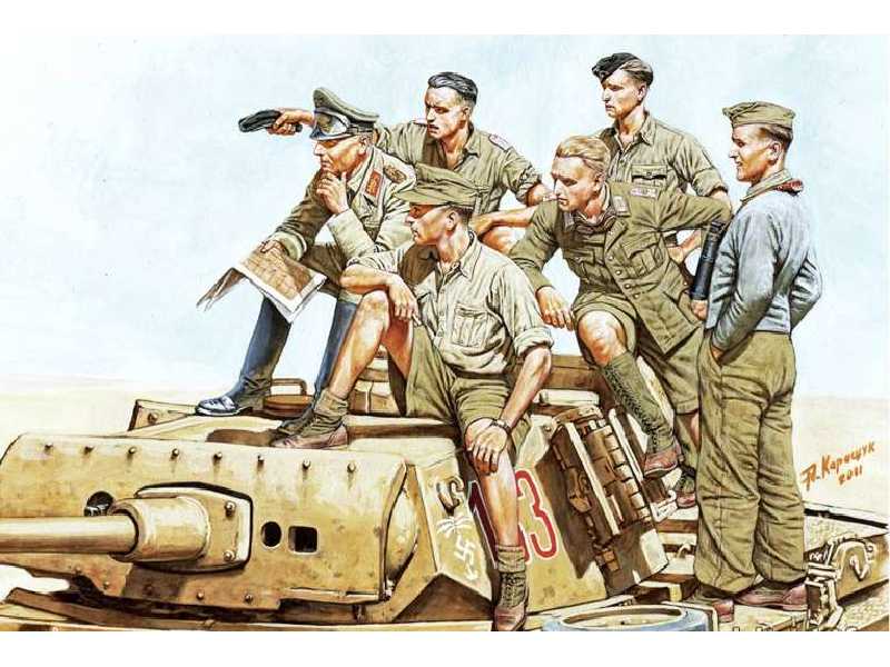 Figurki Rommel i załoga czołgu - DAK - II W.Ś. - zdjęcie 1