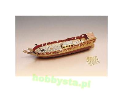 Jacht Holenderski - Golden Yacht - model w butelce - zdjęcie 3