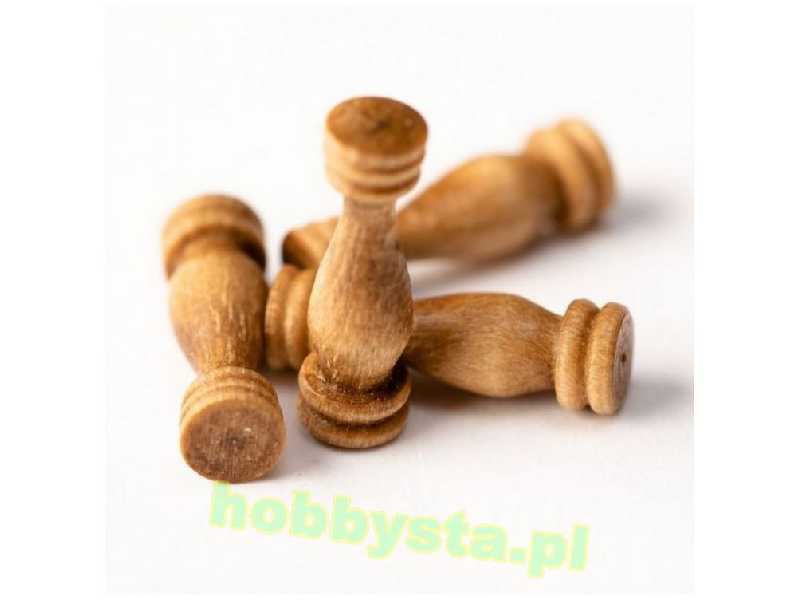 Tralki drewniane orzech 11mm - 15szt. - zdjęcie 1 Tralki drewniane orzech 11mm - 15szt. - zdjęcie 1