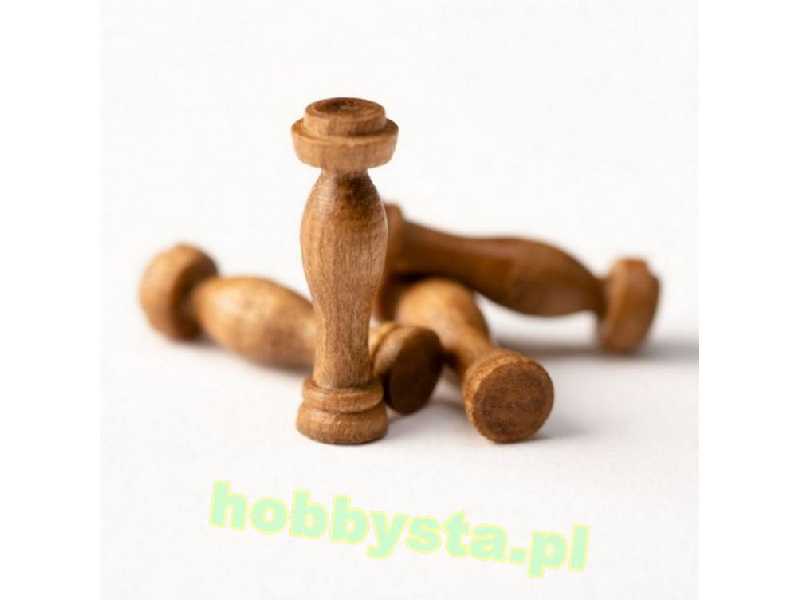 Tralki drewniane orzech 12mm - 15szt. - zdjęcie 1 Tralki drewniane orzech 12mm - 15szt. - zdjęcie 1