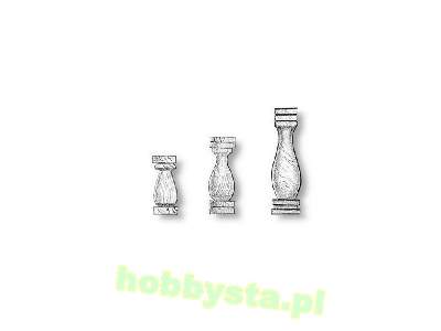 Tralki drewniane orzech 12mm - 15szt. - zdjęcie 2