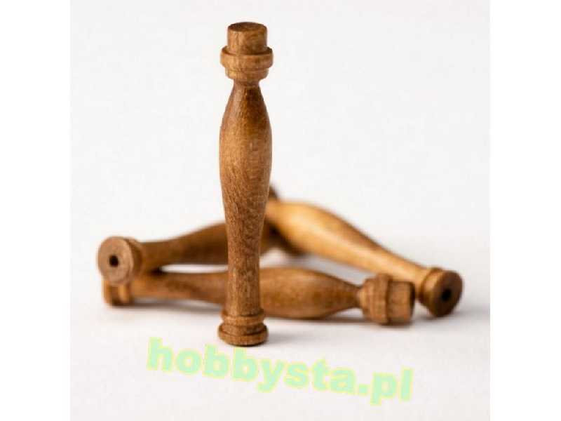 Tralki drewniane orzech 27mm - 10szt. - zdjęcie 1 Tralki drewniane orzech 27mm - 10szt. - zdjęcie 1