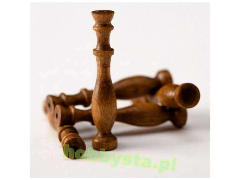 Tralki drewniane orzech 29mm - 10szt. - zdjęcie 1 Tralki drewniane orzech 29mm - 10szt. - zdjęcie 1