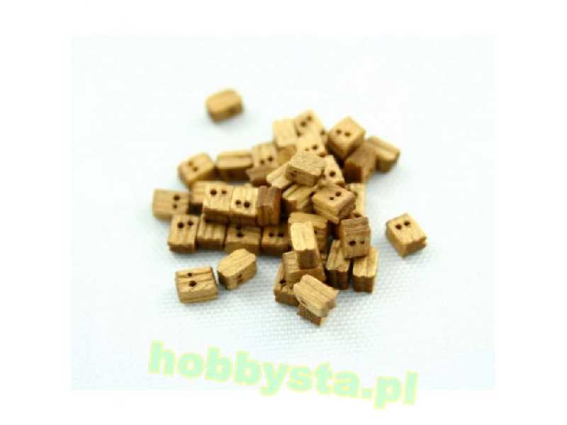 Bloczki orzech 4mm 2otwory 20szt. - zdjęcie 1 Bloczki orzech 4mm 2otwory 20szt. - zdjęcie 1