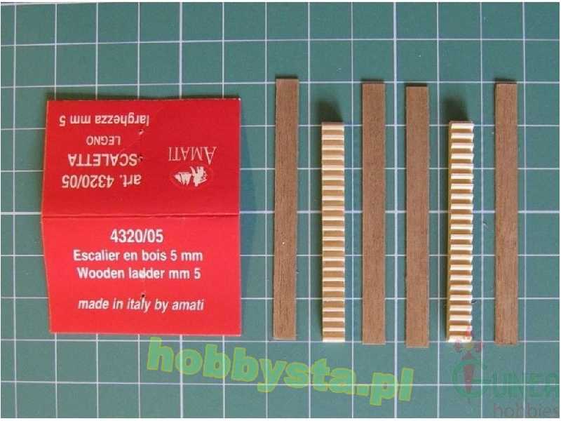 Schody drewniane 50mm x 6mm 2szt. - zdjęcie 1 Schody drewniane 50mm x 6mm 2szt. - zdjęcie 1