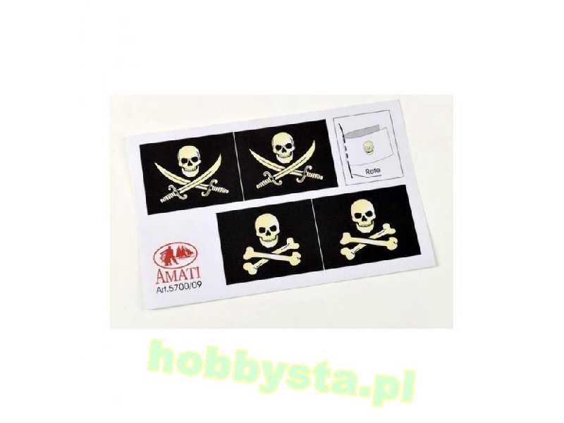 Bandera piracka 55x43mm - zdjęcie 1 Bandera piracka 55x43mm - zdjęcie 1