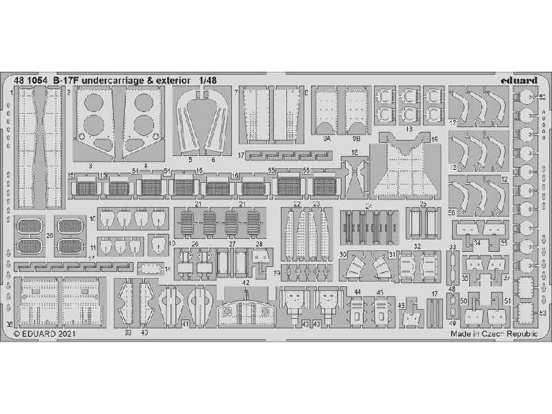 B-17F undercarriage & exterior 1/48 - HK Models - zdjęcie 1