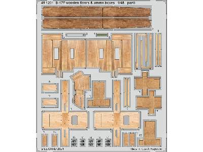B-17F wooden floors & ammo boxes 1/48 - HK Models - zdjęcie 1