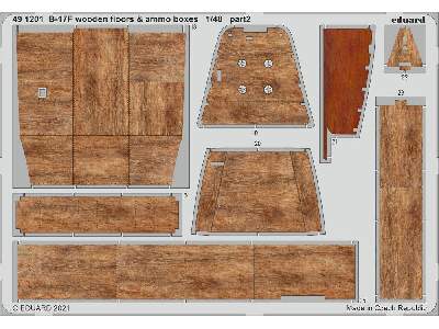 B-17F wooden floors & ammo boxes 1/48 - HK Models - zdjęcie 2