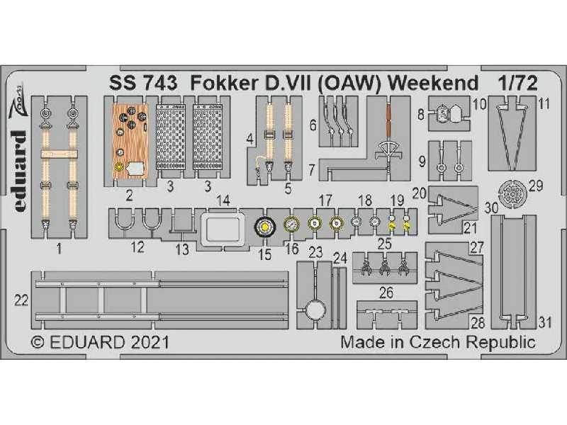 Fokker D. VII (OAW) Weekend 1/72  - Eduard - zdjęcie 1