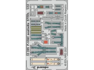 F-100C seatbelts STEEL 1/32 - zdjęcie 1