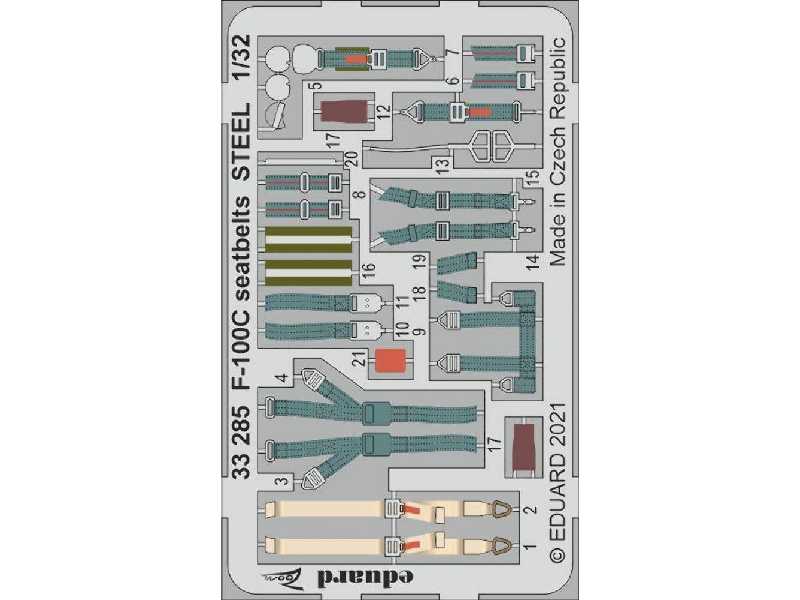 F-100C seatbelts STEEL 1/32 - zdjęcie 1