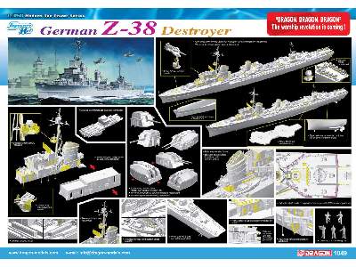 Niszczyciel niemiecki Z-38 - Smart Kit - zdjęcie 2