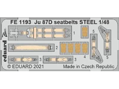 Ju 87D seatbelts STEEL 1/48 - zdjęcie 1