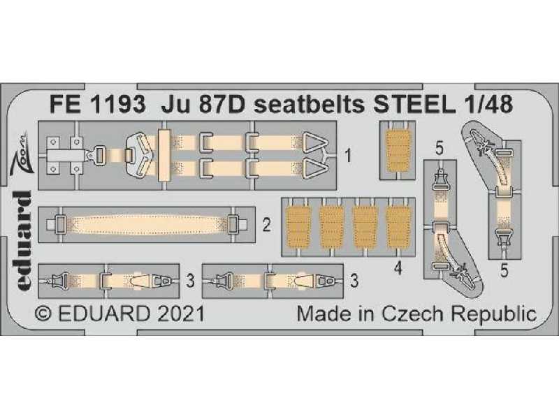 Ju 87D seatbelts STEEL 1/48 - zdjęcie 1