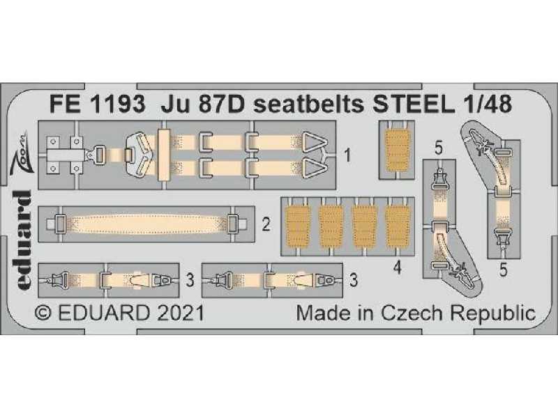 Ju 87D seatbelts STEEL 1/48 - zdjęcie 1 Ju 87D seatbelts STEEL 1/48 - zdjęcie 1