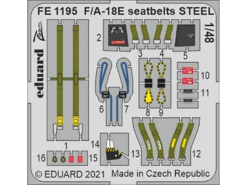 F/ A-18E seatbelts STEEL 1/48 - zdjęcie 1