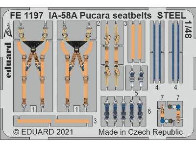 IA-58A Pucara seatbelts STEEL 1/48 - zdjęcie 1