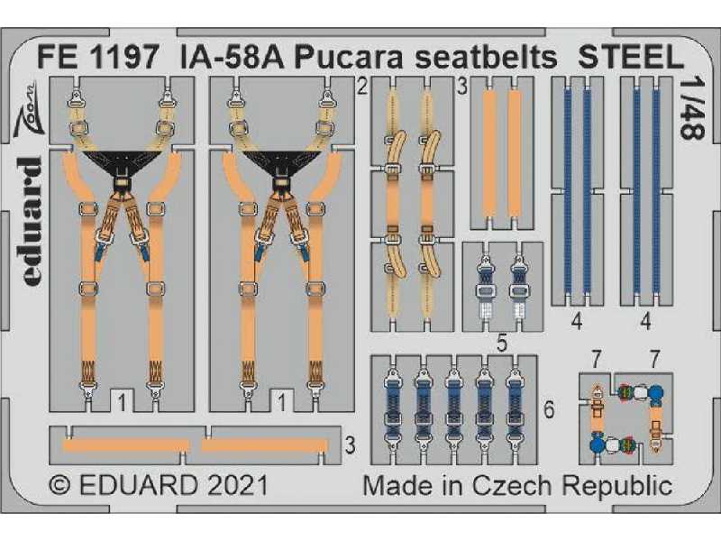 IA-58A Pucara seatbelts STEEL 1/48 - zdjęcie 1 IA-58A Pucara seatbelts STEEL 1/48 - zdjęcie 1