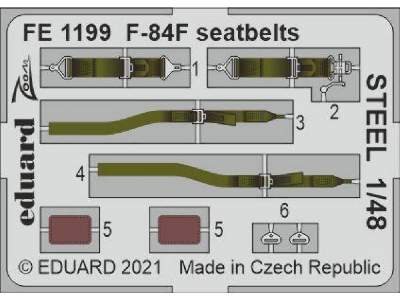 F-84F seatbelts STEEL 1/48 - zdjęcie 1