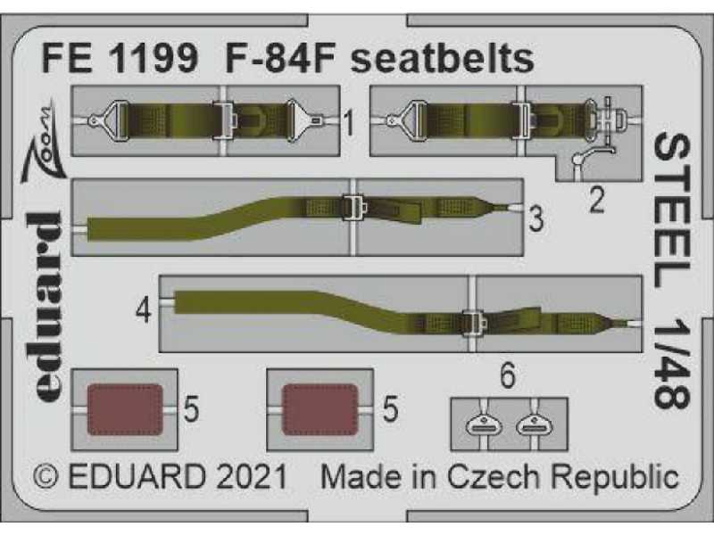 F-84F seatbelts STEEL 1/48 - zdjęcie 1 F-84F seatbelts STEEL 1/48 - zdjęcie 1