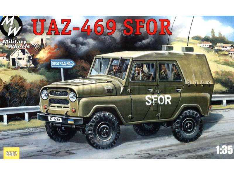 Samochód UAZ-469 siły SFOR/KFOR - zdjęcie 1 Samochód UAZ-469 siły SFOR/KFOR - zdjęcie 1