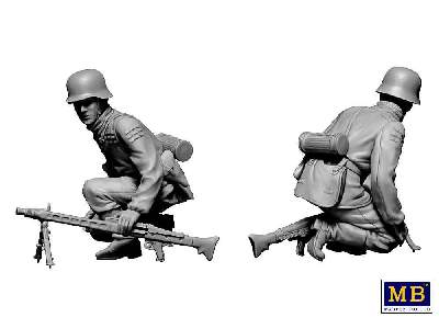 Niemieccy żołnierze 1944-1945. Das Maschinengewehr ist dort! - zdjęcie 8