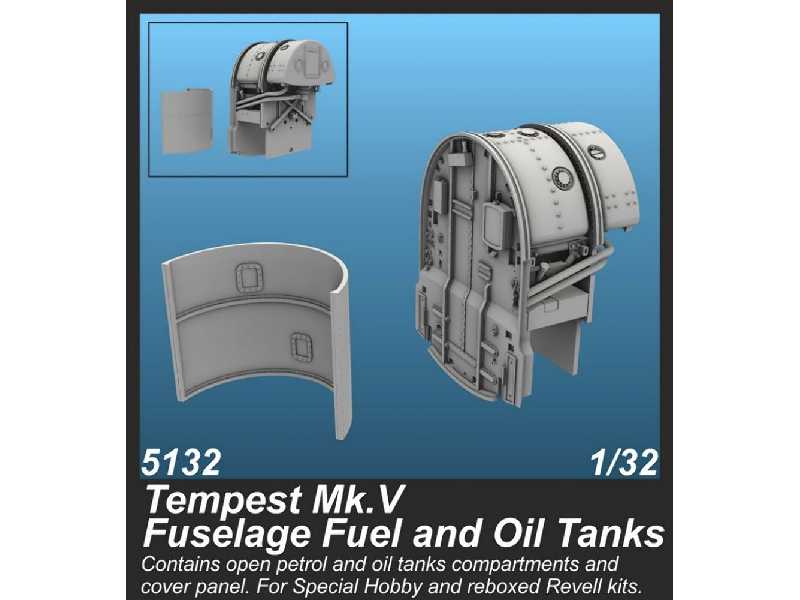 Tempest Mk.V Fuselage Fuel & Oil Tanks (Special Hobby/Revell) - zdjęcie 1 Tempest Mk.V Fuselage Fuel & Oil Tanks (Special Hobby/Revell) - zdjęcie 1