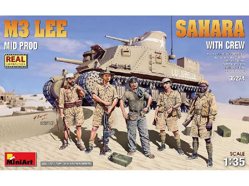 M3 Lee środkowa produkcja z załogą - Sahara - zdjęcie 1 M3 Lee środkowa produkcja z załogą - Sahara - zdjęcie 1