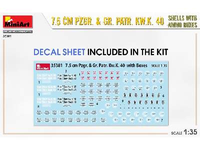 7.5 Cm Pzgr. &#038; Gr. Patr. Kw.K. 40  naboje i skrzynki - zdjęcie 3