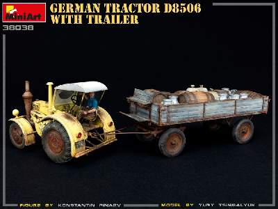 Niemiecki ciągnik rolniczy D8506 z przyczepą - zdjęcie 23