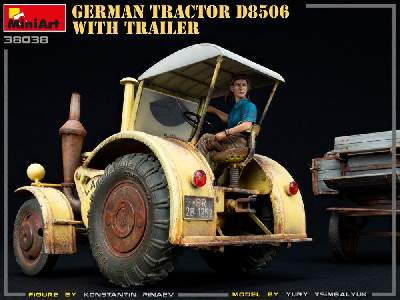 Niemiecki ciągnik rolniczy D8506 z przyczepą - zdjęcie 33