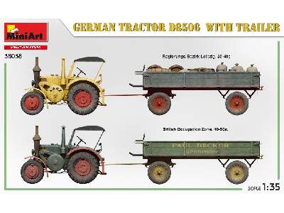 Niemiecki ciągnik rolniczy D8506 z przyczepą - zdjęcie 36