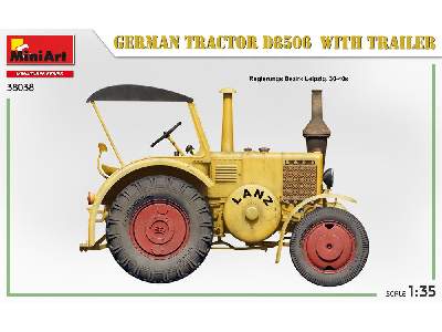 Niemiecki ciągnik rolniczy D8506 z przyczepą - zdjęcie 37