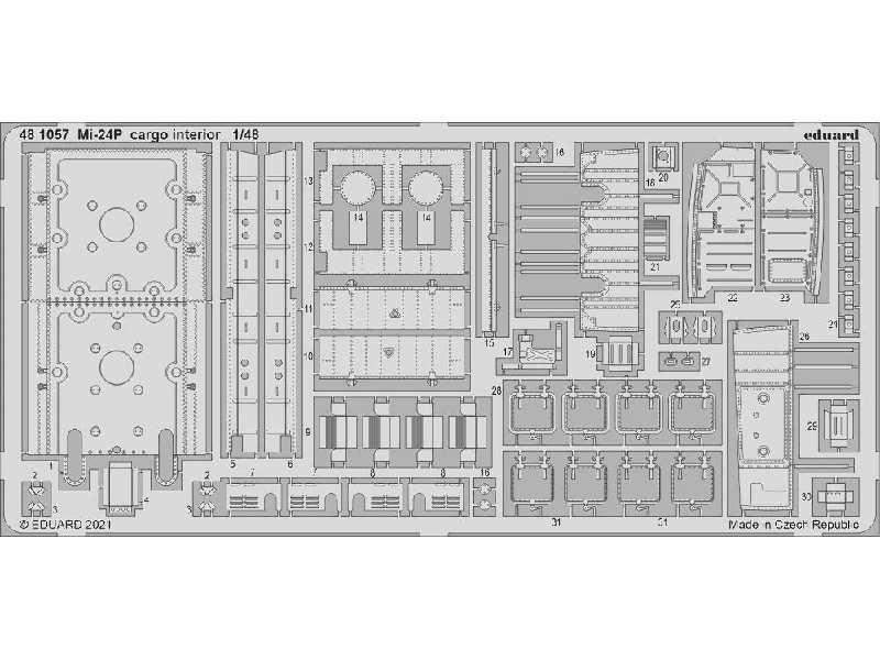 Mi-24P cargo interior 1/48 - Zvezda - zdjęcie 1