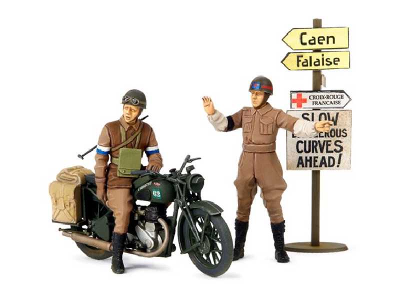 Figurki brytyjska żandarmeria z motocyklem BSA M20 - zdjęcie 1