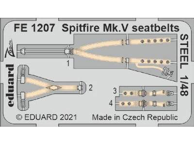 Spitfire Mk. V seatbelts STEEL 1/48 - zdjęcie 1